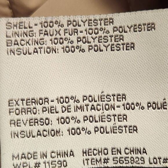 Weatherproof reversible gray faux fur tan Quilted vest full zip pockets medium - Picture 8 of 9